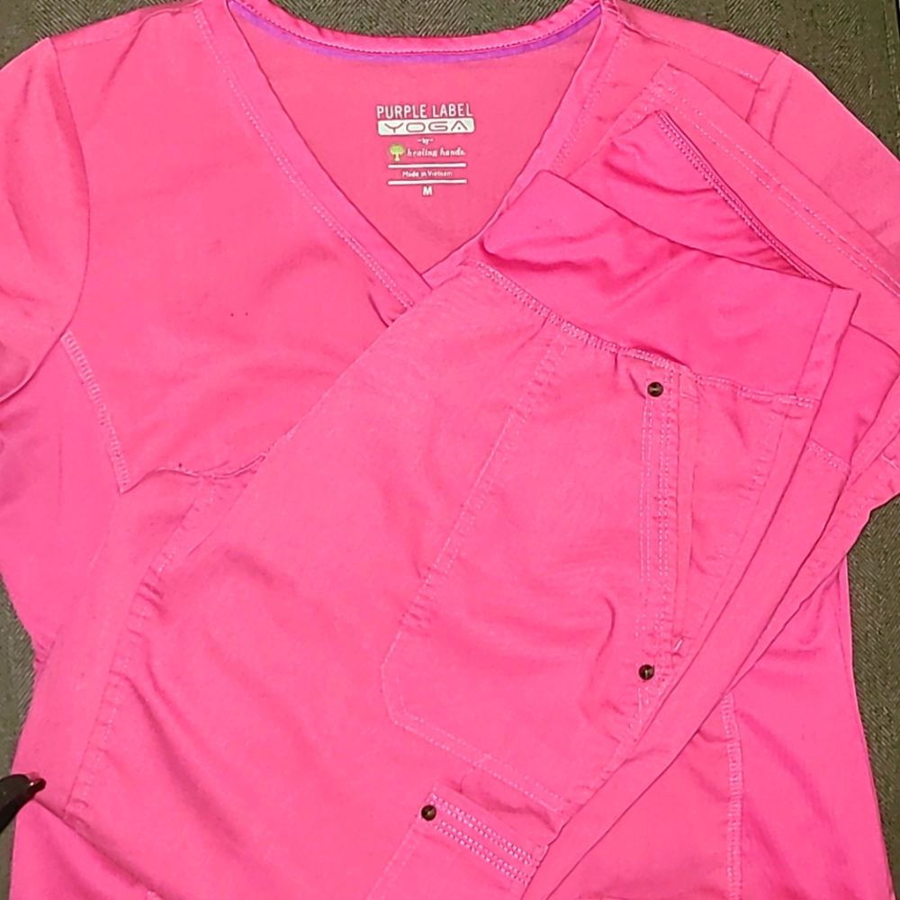 Hot Pink Purple Label Yoga Scrubset M/MP